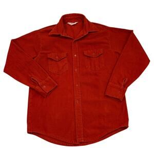 Vtg Frostproof Shirt Mens Large Flannel Button Up Long Sleeve 60s Made in USA